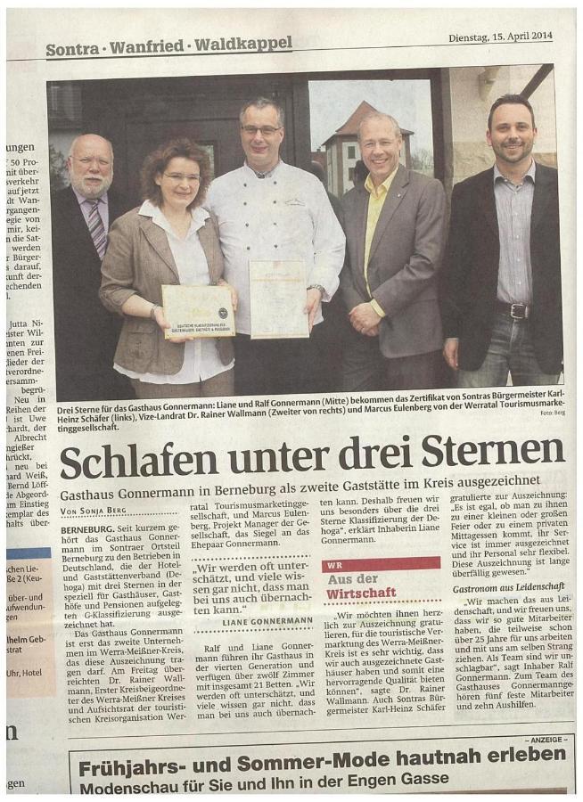 Gasthaus Gonnermann Sontra Bagian luar foto